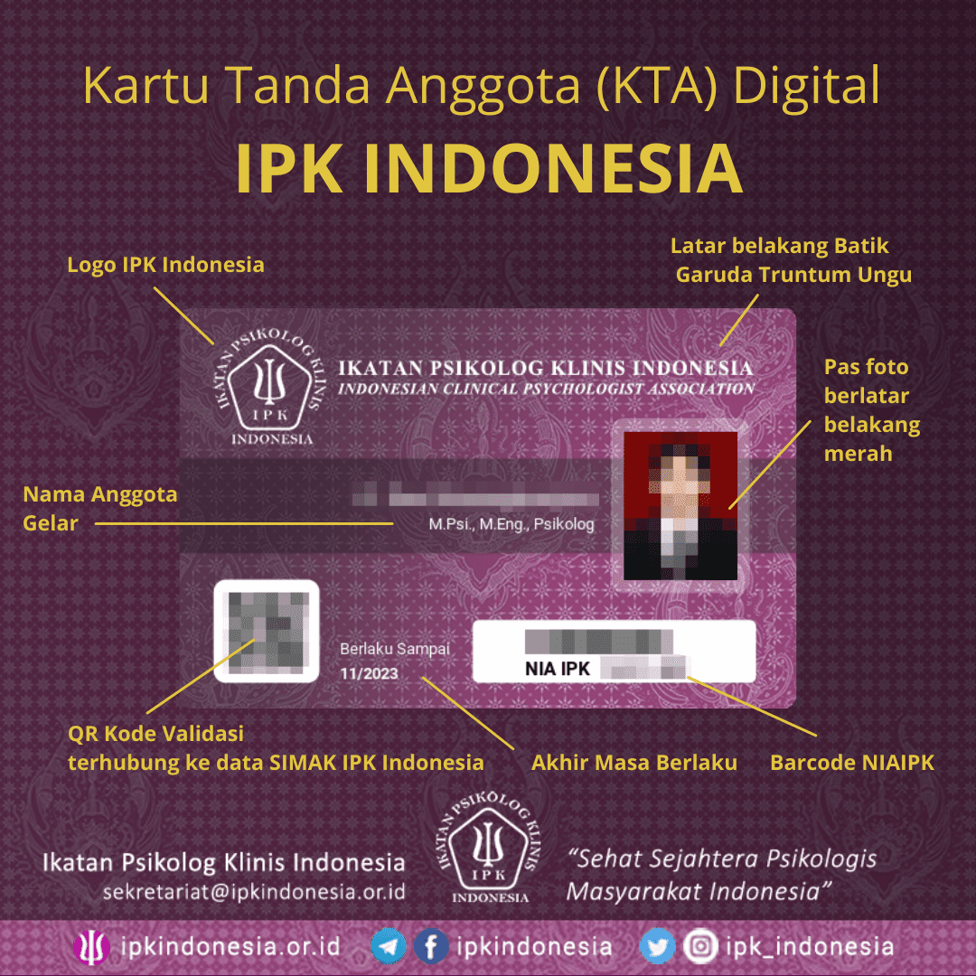 Ciri Kartu Tanda Anggota (KTA) Ikatan Psikolog Klinis (IPK) Indonesia yang Asli