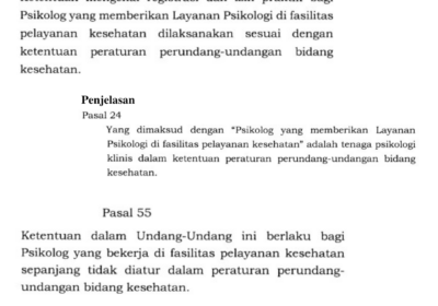 Undang-Undang No. 23 Tahun 2022 Tentang Pendidikan dan Layanan Psikologi