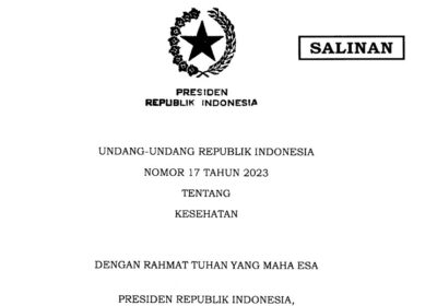 Undang-Undang No. 17 Tahun 2023 Tentang Kesehatan