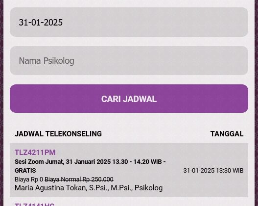 Konseling Daring Gratis Ramai Peminat, IPK Indonesia Menambah Sesi Telekonseling Gratis