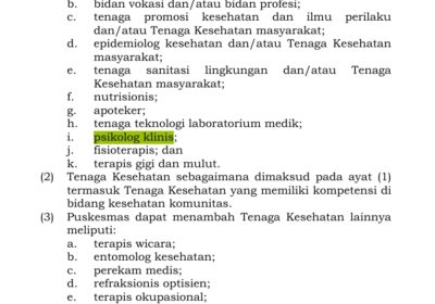 Puskesmas di Indonesia Wajib Memiliki Psikolog Klinis