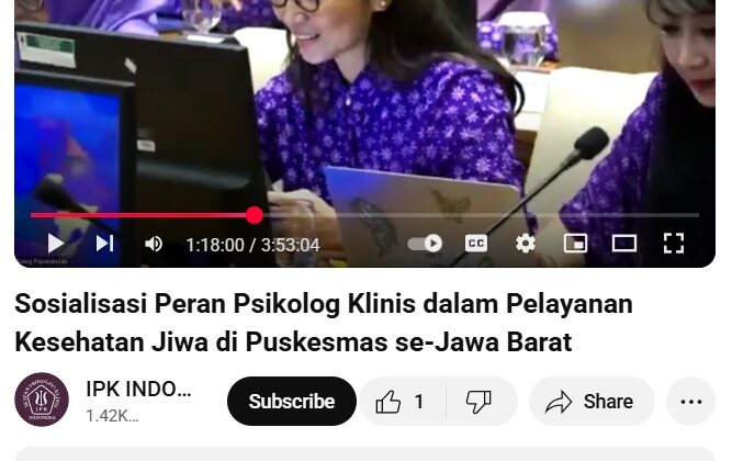 Ikatan Psikolog Klinis Indonesia Mendukung Layanan Kesehatan Jiwa di Puskesmas Se-Jawa Barat